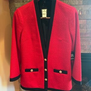 Express Red and Black Women's Blazer
